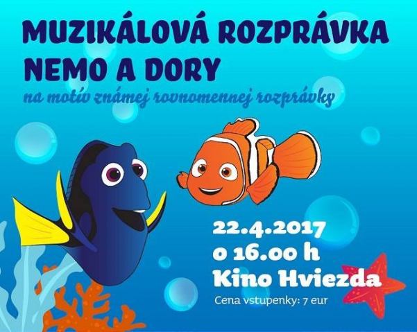 Muzikál Nemo a Dory príde v sobotu do Trnavy
