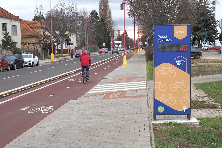 Najviac cyklistov v Trnave jazdí po Rybníkovej, cez Námestie SNP a do Kamenáča