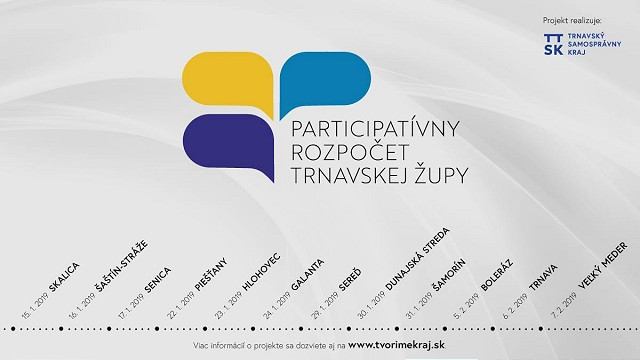 Participatívny rozpočet spúšťa aj kraj, na komunitné projekty vyčlenil štvrť milióna