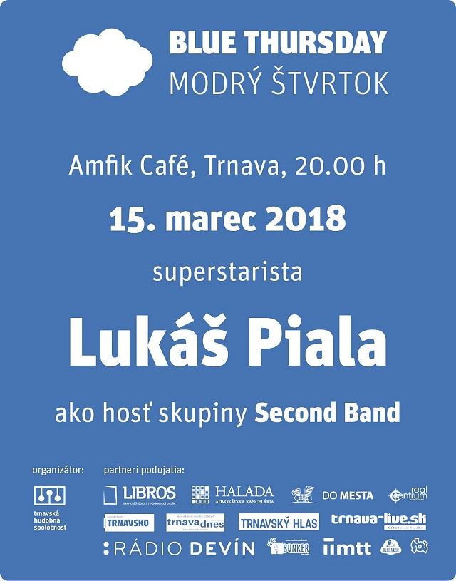 Hosťom koncertného Modrého štvrtku bude Lukáš Piala