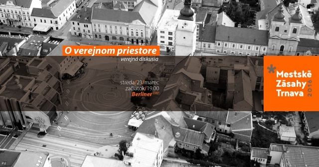 Na diskusiu o verejnom priestore prídu aj primátor Bročka a odborníci z praxe