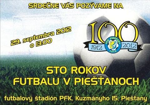 Futbalové Piešťany oslávia storočnicu, vystúpi aj speváčka Kristína