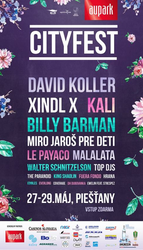 Na Cityfeste v Piešťanoch v závere mája vystúpia David Koller, Le Payaco či Kali