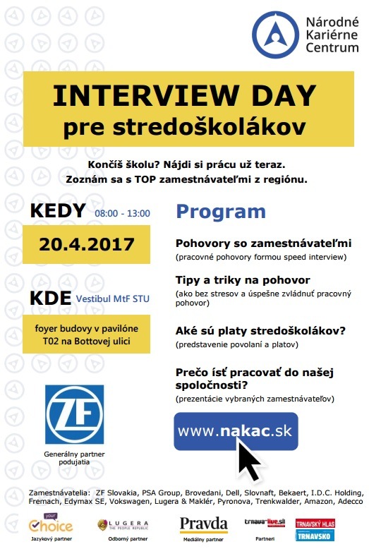Deň pracovných príležitostí: Stredoškolákom sa predstavia zamestnávatelia z regiónu
