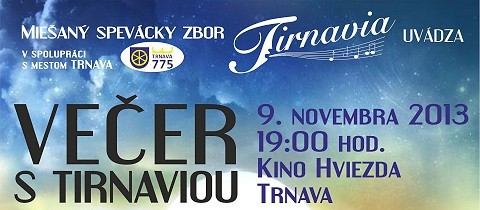 Spevácky zbor Tirnavia oslávi výročie založenia koncertom