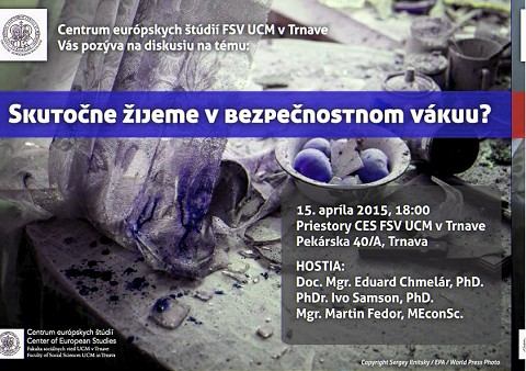 Žijeme v bezpečnom prostredí? V Trnave bude v stredu diskusia o rizikách súčasnosti
