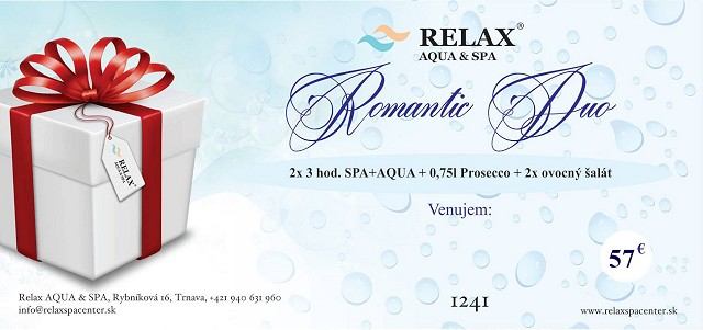Relax Aqua & Spa ponúka vianočné darčekové poukážky, v závere roka chystá karneval