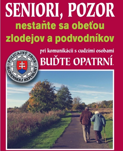 Na dôverčivosť seniorov útočia podvodníci, v kraji zaznamenali viaceré prípady