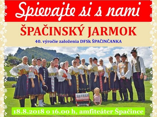 V Špačinciach bude jarmok, Špačinčanka oslávi štyridsiatku