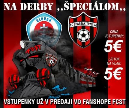 Fanklub Spartaka organizuje na derby vlakový výjazd, lístky od pondelka v predaji