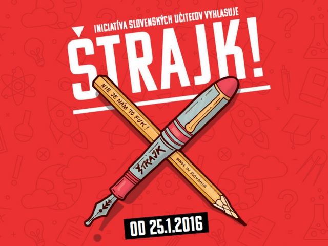 K štrajku sa pridali aj učitelia z Gymnázia Jána Hollého v Trnave