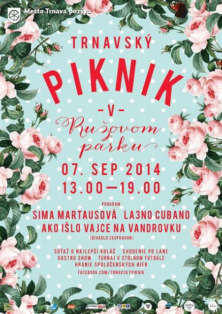 Druhý Trnavský piknik bude v Ružovom parku už budúcu nedeľu