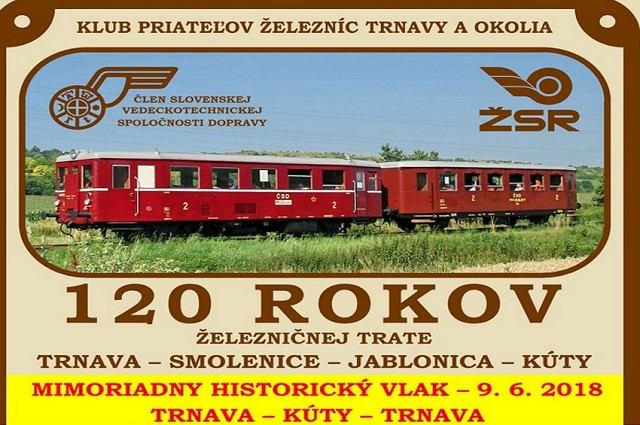 Z Trnavy do Kútov a späť pôjde v sobotu historický vlak