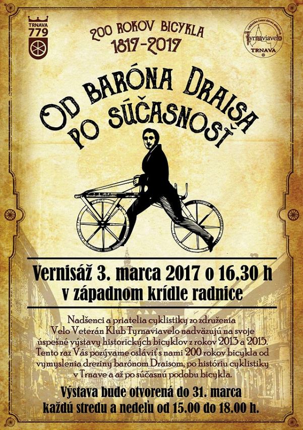 V rámci výstavy na radnici ukážu historický vývoj bicyklov