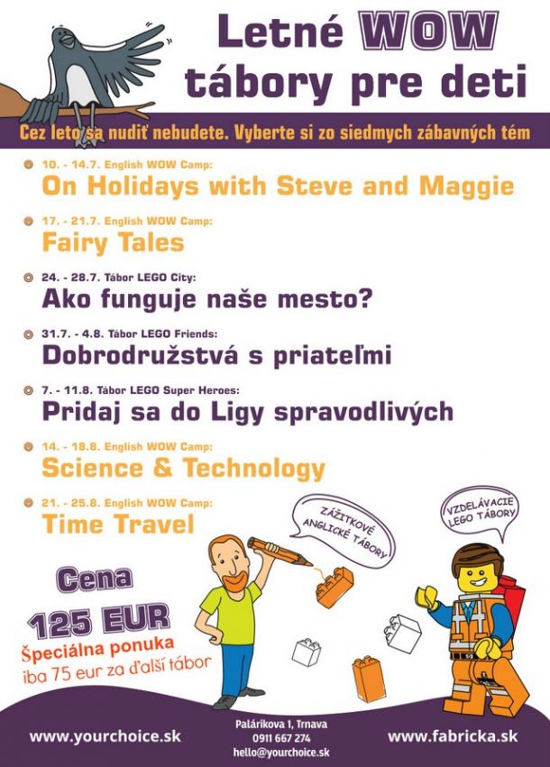 Batman proti Jokerovi, cesta na Mars a LEGO. Fabrička ponúka lákavé detské tábory