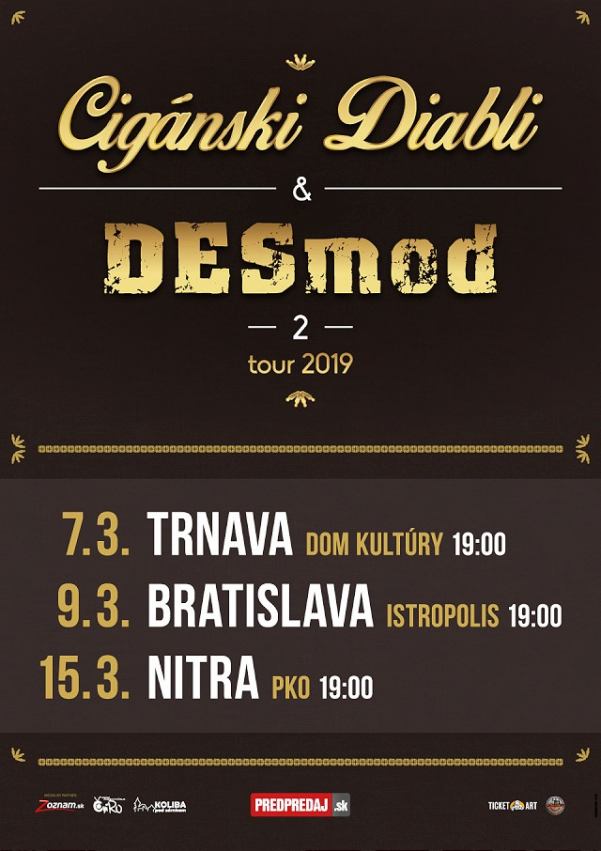 Desmod a Cigánski diabli prídu koncertovať do Trnavy, lístky už sú v predaji