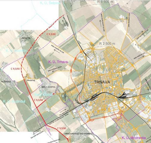 Západný obchvat Trnavy? Radnica začína podnikať prvé administratívne kroky