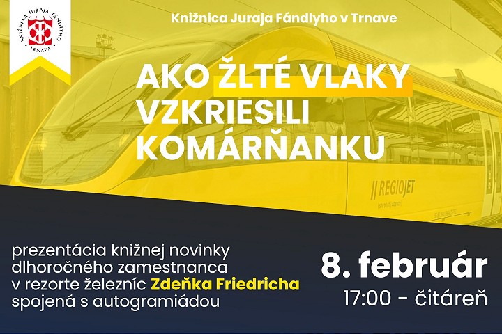 V knižnici chystajú besedu ku knihe o vlakovej preprave