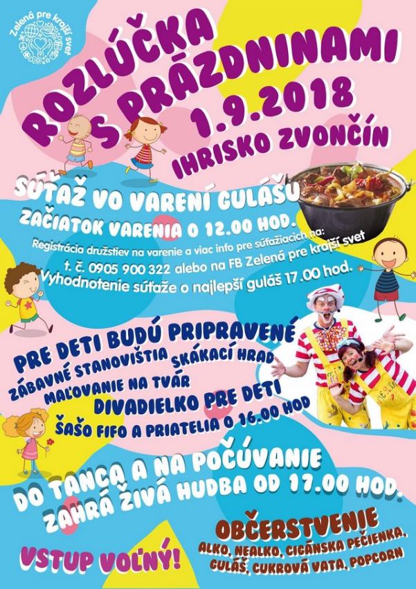 Vo Zvončíne budú v sobotu variť guláš a lúčiť sa s prázdninami